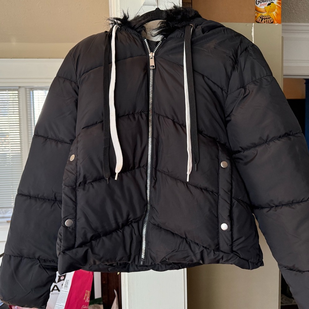 Black Coat with Hood